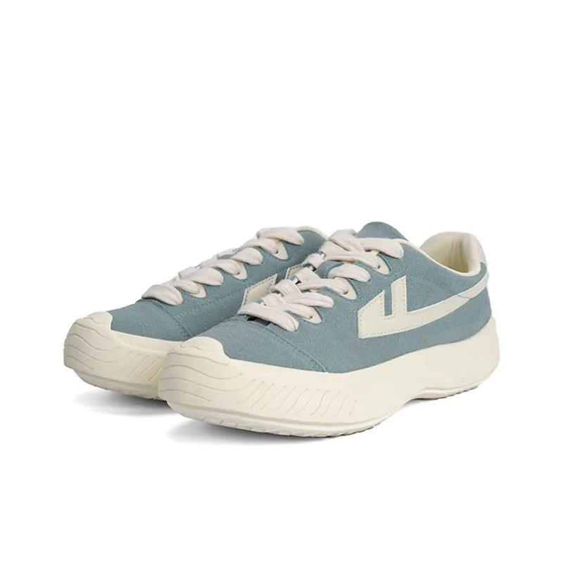 Warrior Sky Power Fashion Canvas Shoes Skateboard Shoes Unisex Light Blue/Beige-2