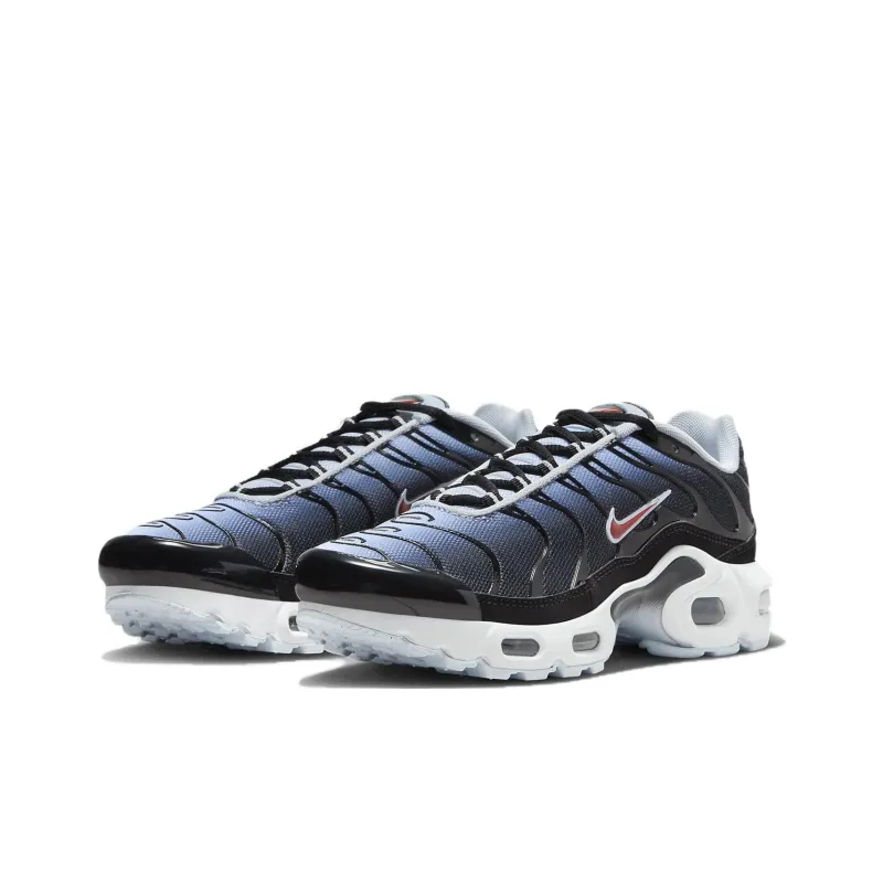Nike Air Max Plus Durable Breathable Low Top Kids' Running Shoes Black Blue Teenagers-2