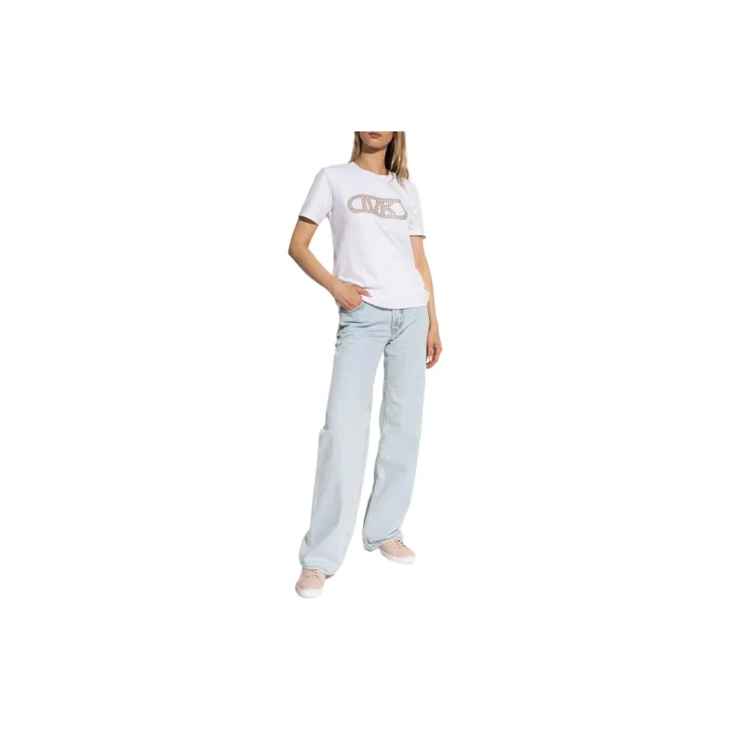 MICHAEL MICHAEL KORS Logo Embellished Crewneck T Shirt-1