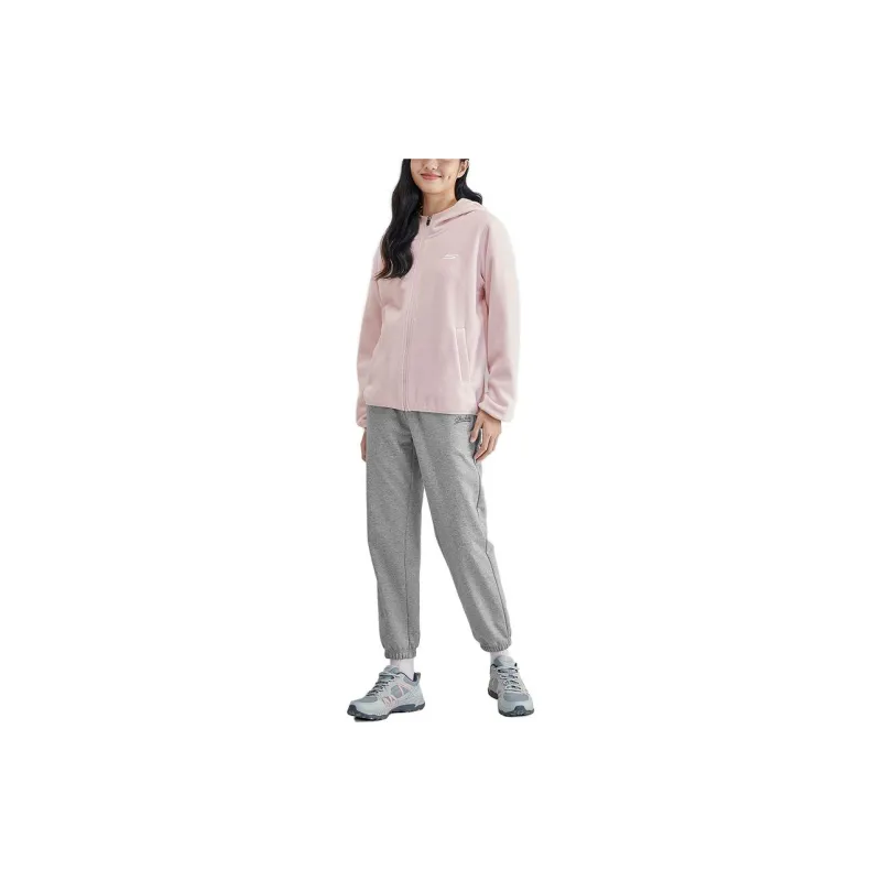 Skechers Velvet Jackets Women's Gray Pink/01NX-1