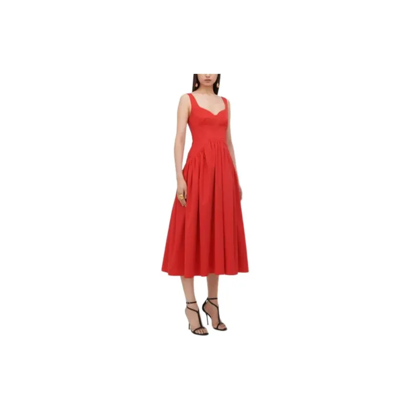 Alexander McQueen Sleeveless Dress Women's Red-2