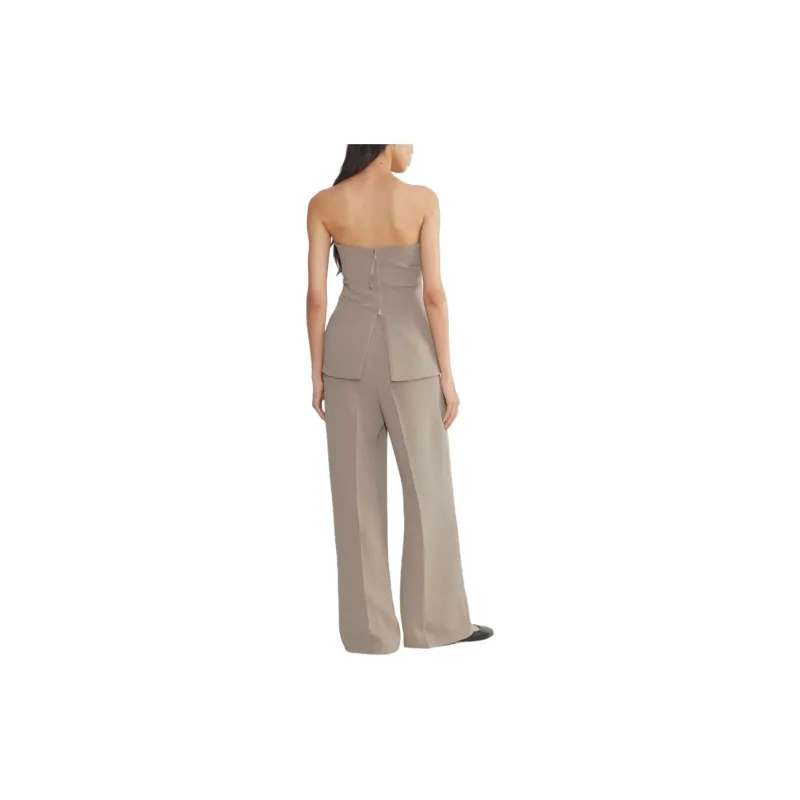 ARITZIA FW24 Wilfred Lilou Tube Top Strapless Top Women's Nomad Taupe/Nomad Gray Umber-3