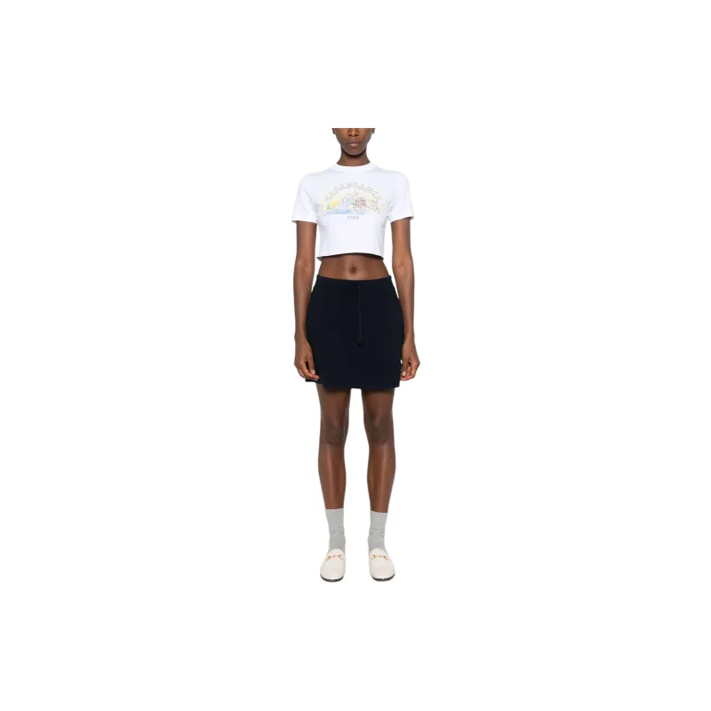 ISABEL MARANT ETOILE Amaline Drawstring Knitted Mini Skirt-2