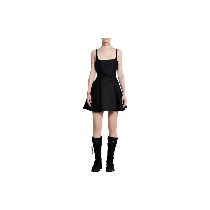 DIOR SS24 Slip Dresses Women's Black-2