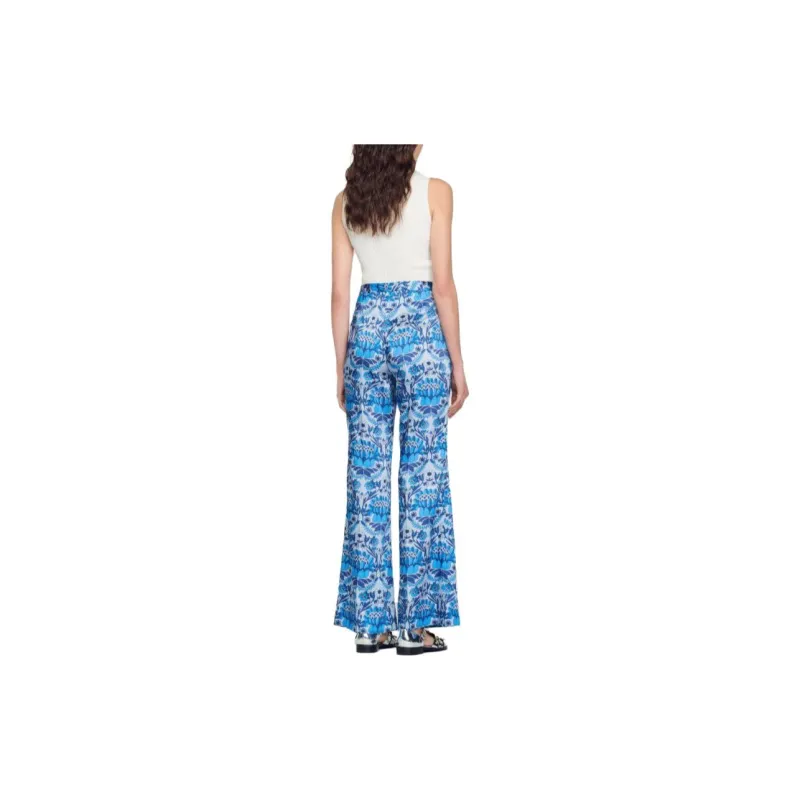 Sandro Casual Pants Women's Blue-3