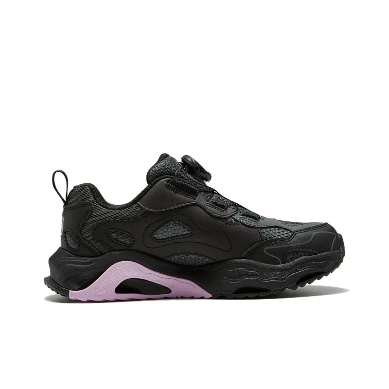 FILA KIDS Cushioning Low Top Kids' Outdoor Shoes Black Purple Teenagers-1