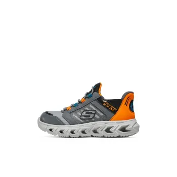 Skechers Hands Free Slip Ins Boys Anti Slip Wear Resistant Kids Lifestyle Shoes Charcoal Gray/Orange Kids'