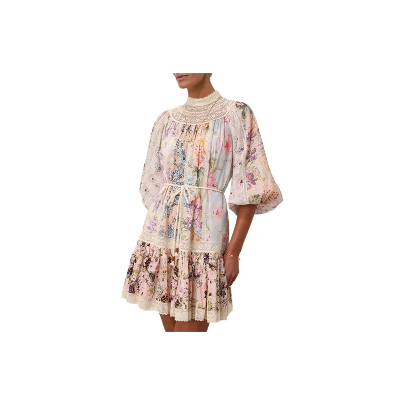Zimmermann FW24 Long-Sleeved Dresses Women's Beige-4