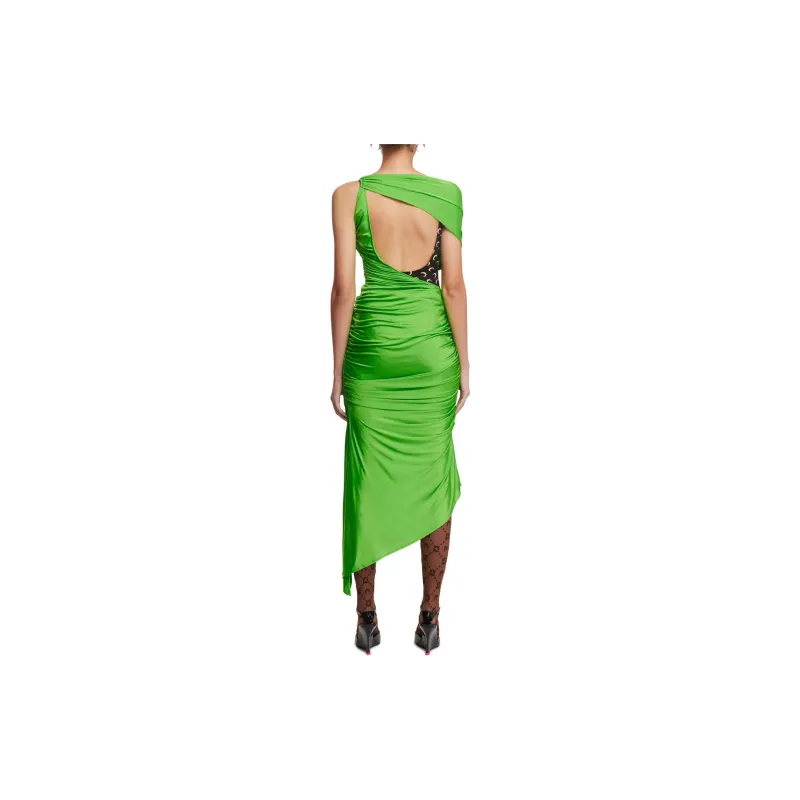 Marine Serre Sleeveless Dress Women's Green-2
