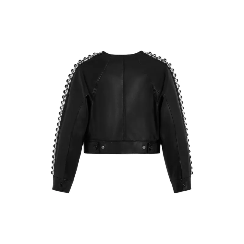 CELINE Embroidered Blouson Jacket In Soft Lambskin-1
