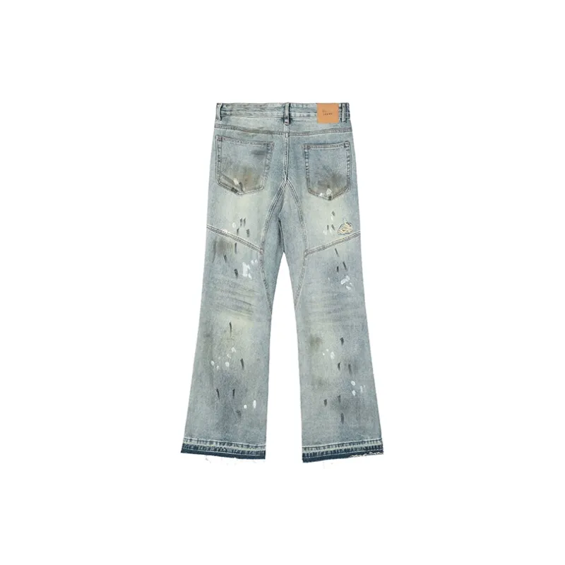 A Chock Jeans Unisex Distressed Washed Blue-1