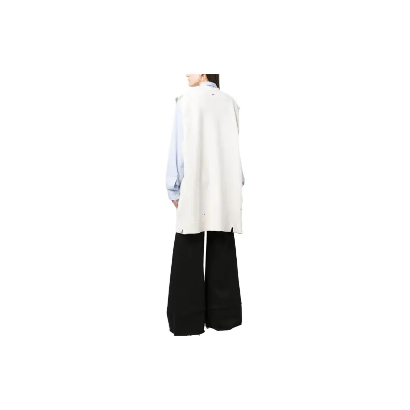 MM6 Maison Margiela Distressed Sleeveless Knit Dress-2