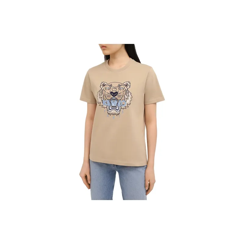 KENZO T-Shirts Women's Beige Yellow-2