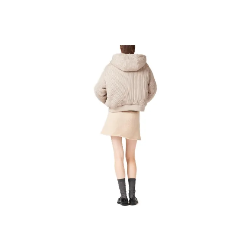 MIU MIU Puffer Jackets Women's Camel-1