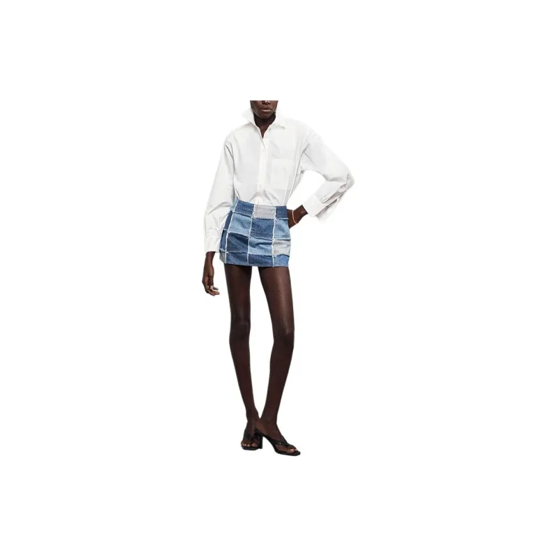 FRAME The 70's Patchwork Mini Skirt-1