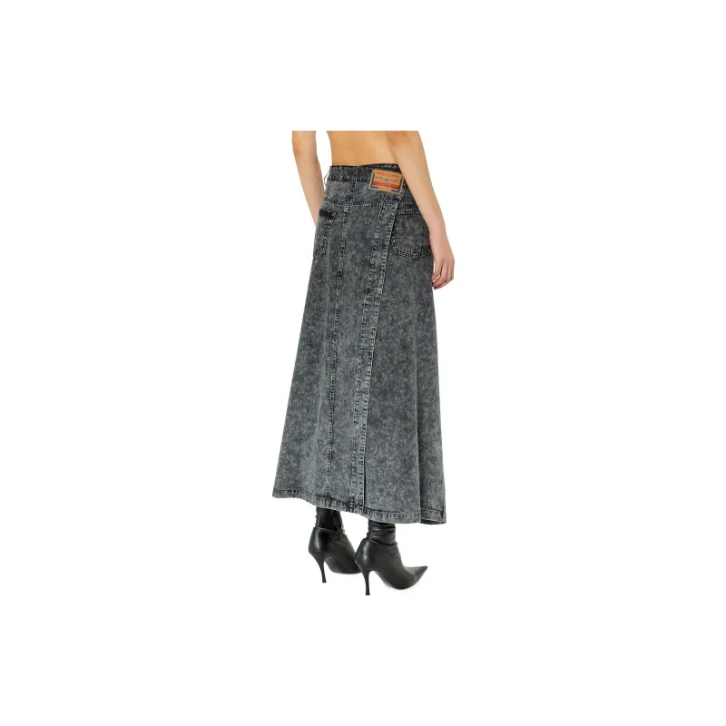 DIESEL Denim Long Skirts Women's Gray-3