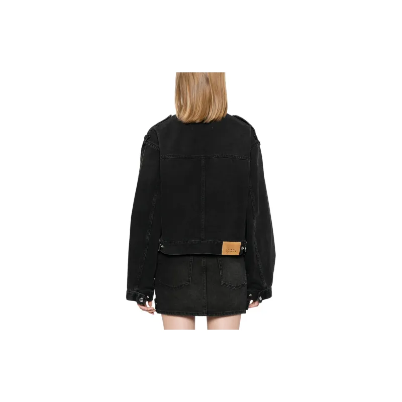 ISABEL MARANT ETOILE Julie Cropped Denim Jacket-2