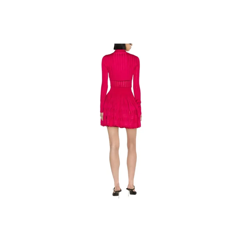 Alaia Ribbed knit Cropped Cardigan-2