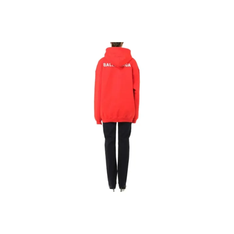 Balenciaga SS22 Sweatshirt Loose Fit Style Women's Red-3