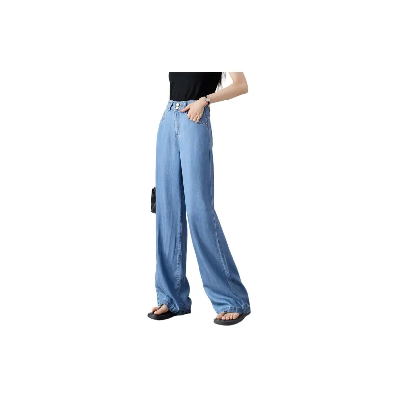 Mo Han Yi Mei Jeans Women's Denim Blue-7