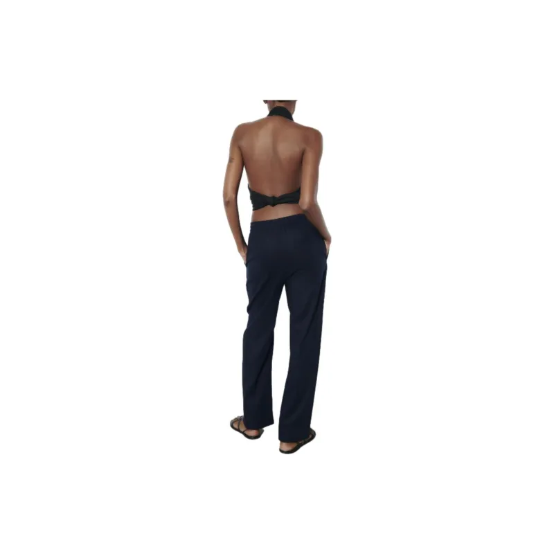 ZARA Casual Pants Women's Sea Blue-3