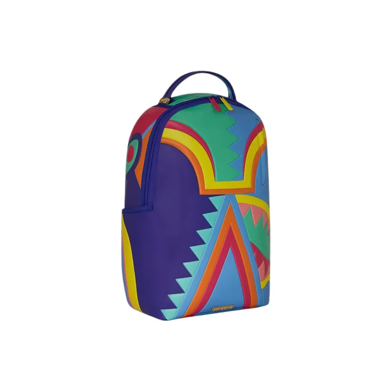 SPRAYGROUND Artificial Leather Backpack Unisex Rainbow-1