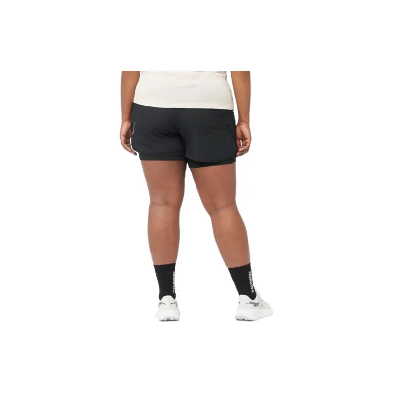 SALOMON CROSS CROSS 2IN1 Sports Shorts Women's Black-4