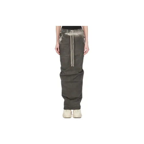 Rick Owens DRKSHDW Casual Long Skirts Women's Dark Gray