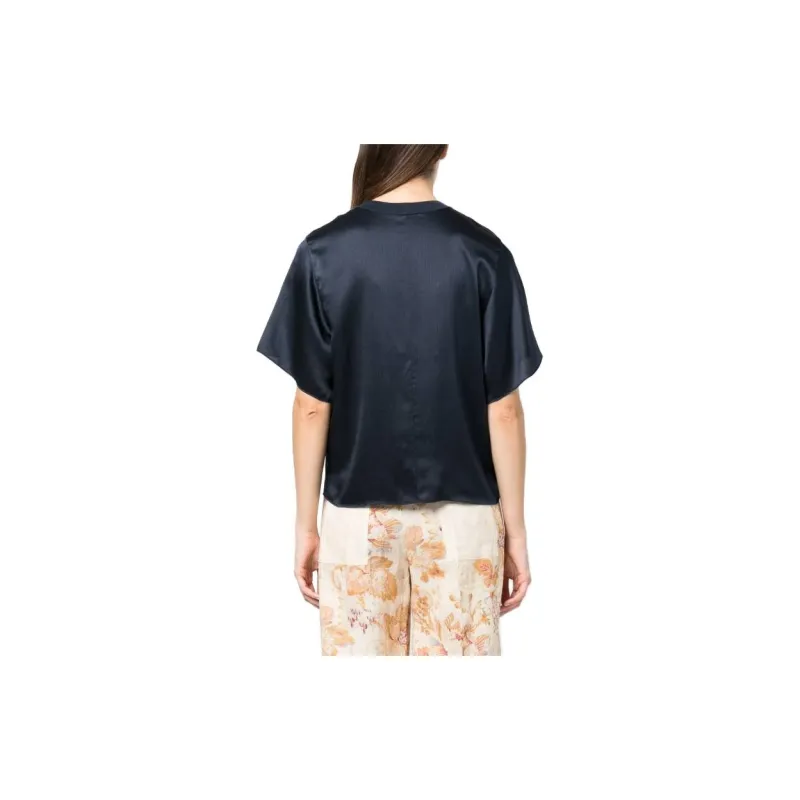 VINCE Short sleeve Silk T shirt-3