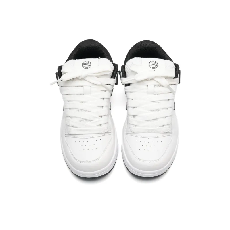 OAOQ Wear-resistant And Lightweight Low-Top Skateboard Shoes Unisex Silver Box-3