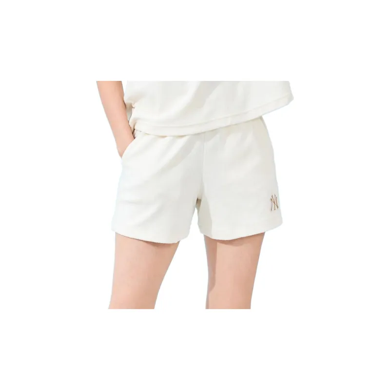MLB Basic Terry Shorts Casual Shorts Women's White-2