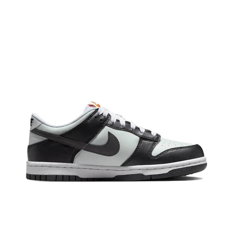 Nike Dunk Low Black Bright Mandarin Mini Swoosh GS-1