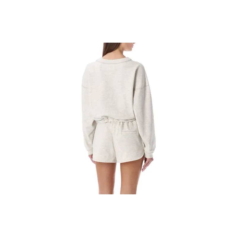 ISABEL MARANT ETOILE Margo Cropped Drawstring Sweatshirt-2