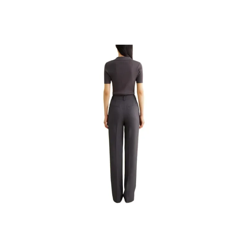 Yiner Casual Pants Women's Matte Gunmetal-2