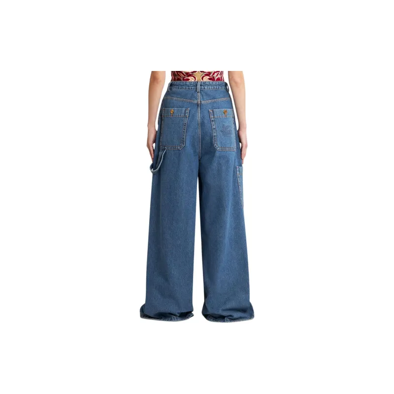 ETRO Pegaso Embroidered High Waist Wide Leg Jeans-4