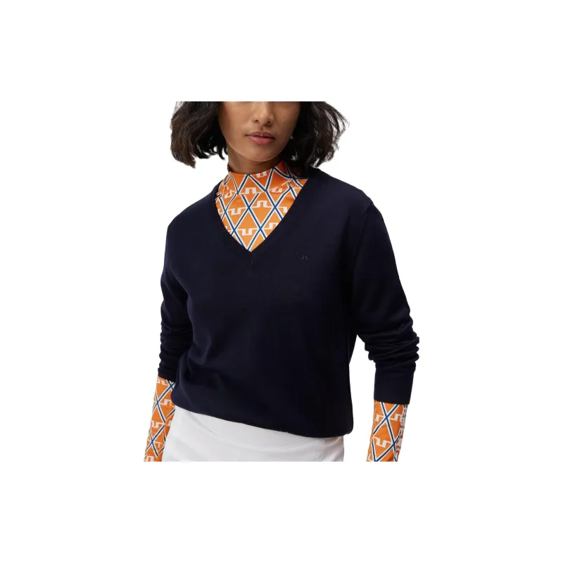 J.Lindeberg FW23 Amaya Knitted Sweater Women's Marine Blue-4