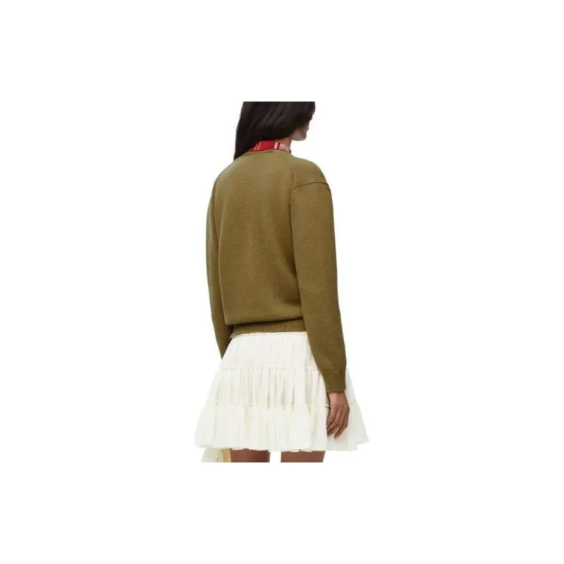 LOEWE Trompe L'Oeil Sweater 'Green/Red'-2