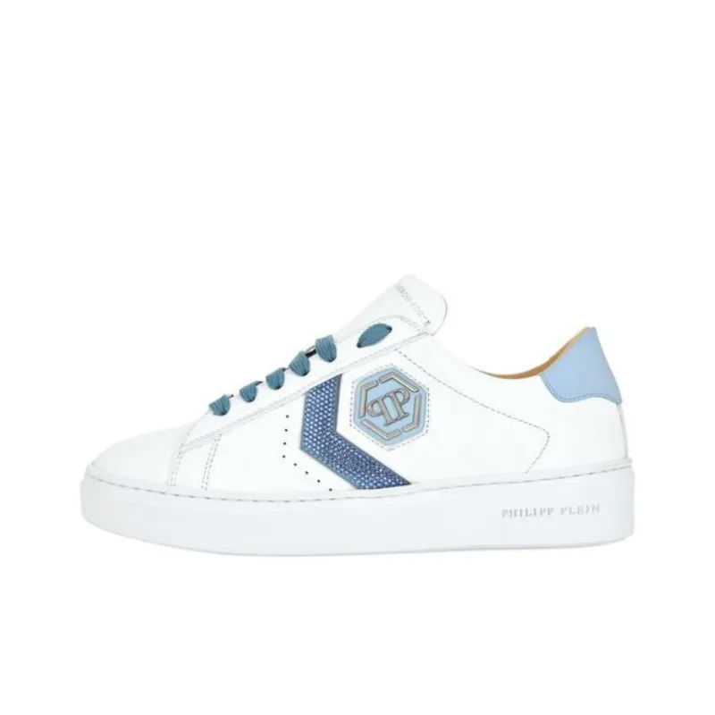 PHILIPP PLEIN Low Top Skateboard Shoes Unisex White-0