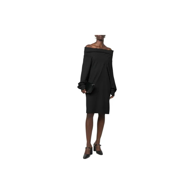 MM6 Maison Margiela Long Sleeved Dresses Women's Black-1