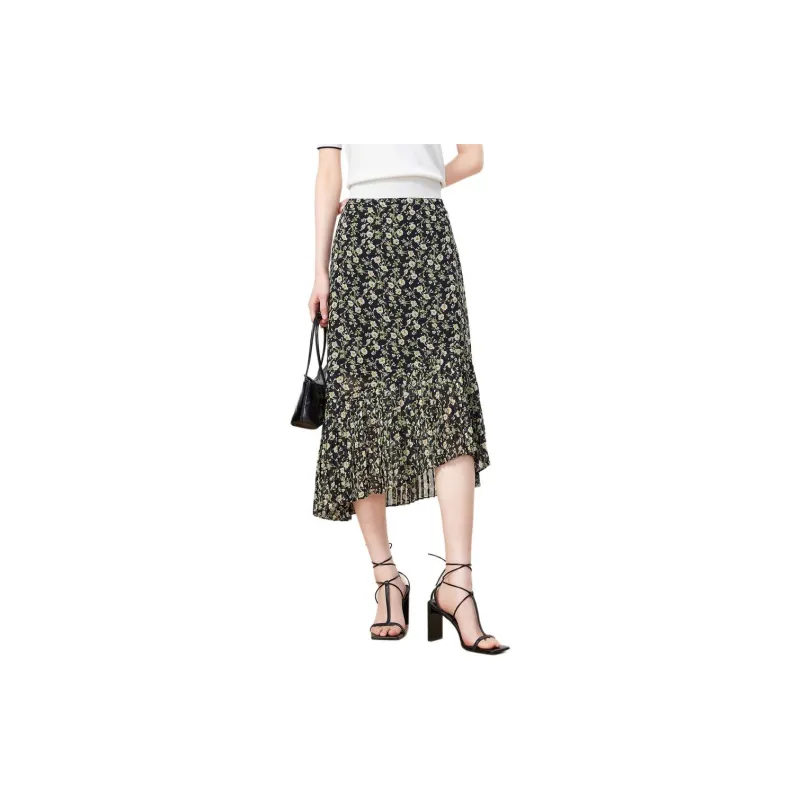 JZ. ANNAKRO Casual Long Skirts Women's Heather Black-2