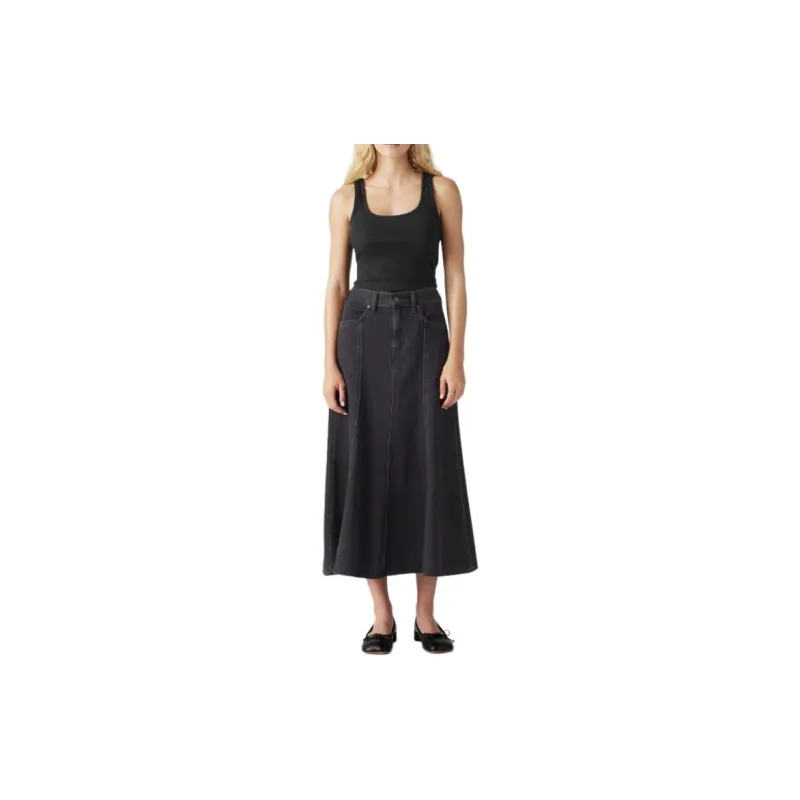 Levi’s Denim Long Skirts Women's Black-2