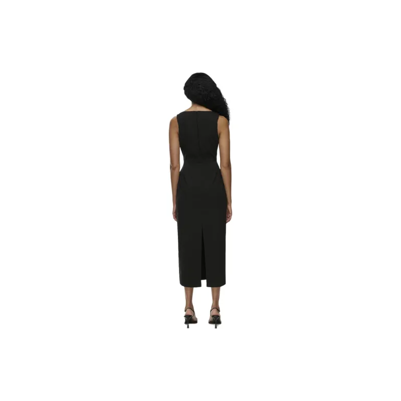 ARITZIA Babaton Integrity Linen Dress Sleeveless Dress Women's Black-3