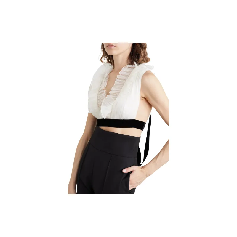 SAINT LAURENT Crop Tops Women's White-5