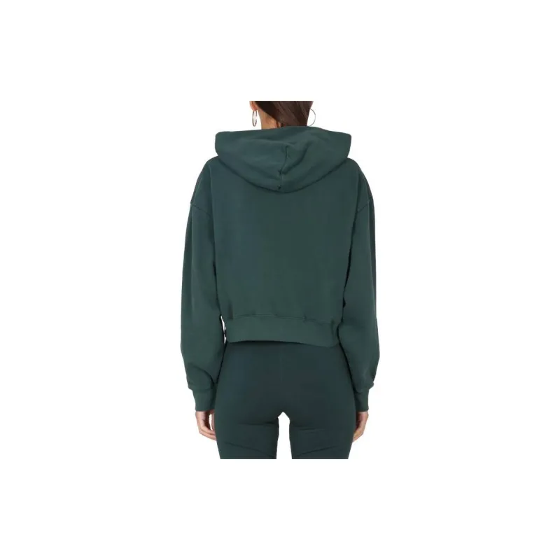 SPORTY & RICH Logo Printed Cropped Hoodie-2