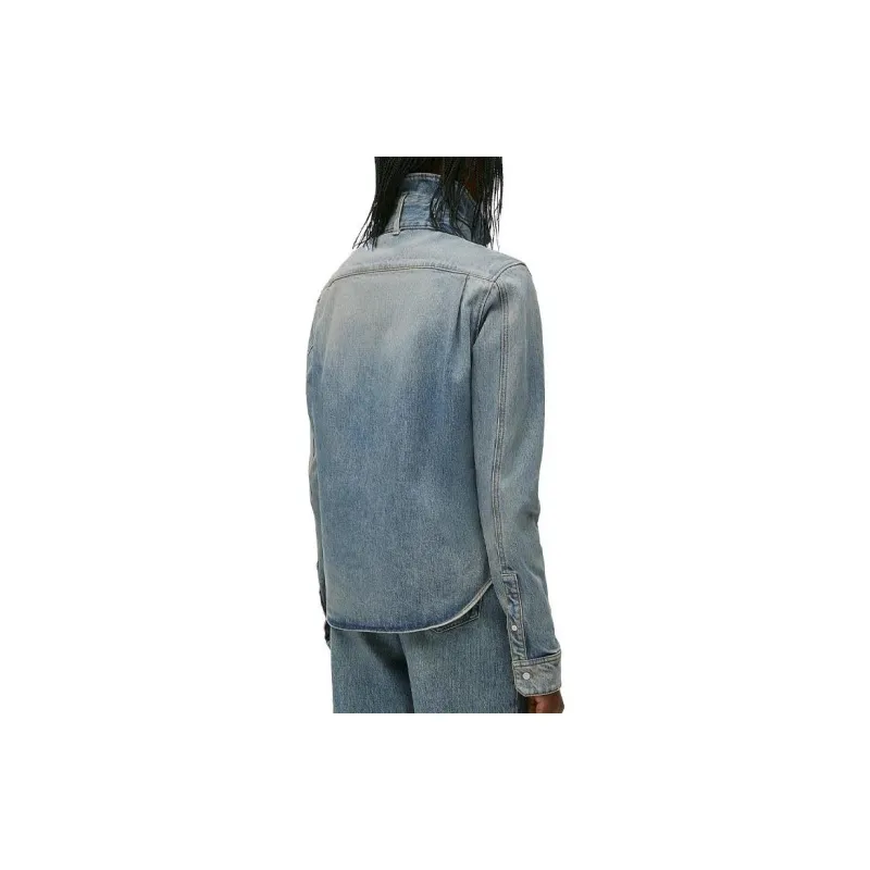 LOEWE Bow Shirt 'Washed Denim'-3