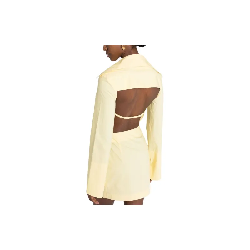 NANUSHKA Open back Mini Wrap Dress-3