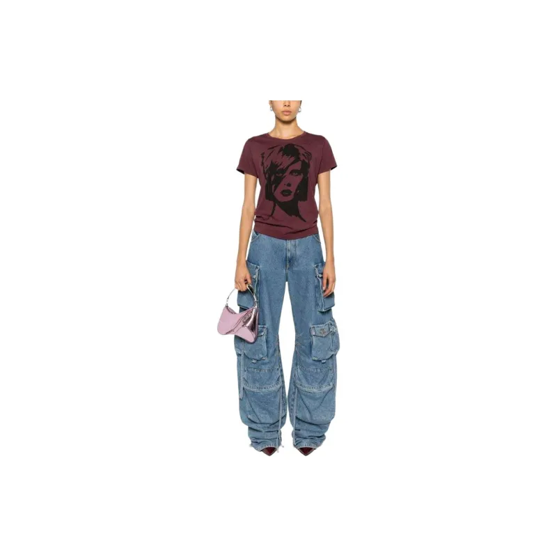 PINKO Bowie print T shirt-1