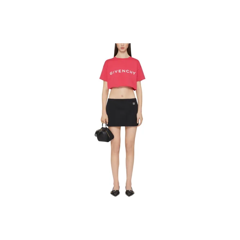 Givenchy Cropped Tee 'Raspberry'-1
