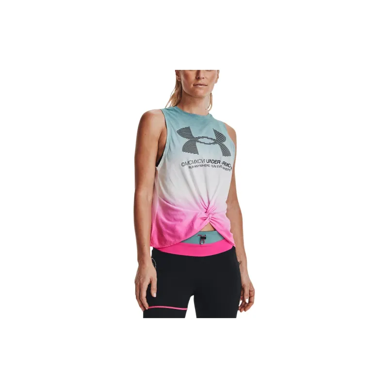 Under Armour Sleeveless Sports Shirts Women's Vintage Green-3