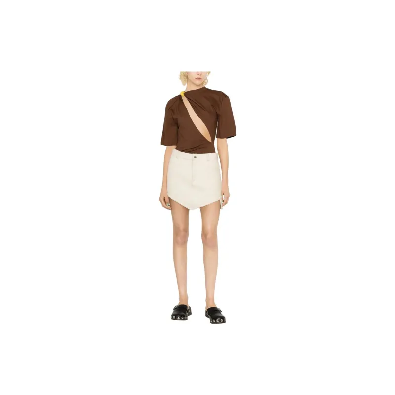 Jacquemus T Shirts Women's Chestnut Brown-1
